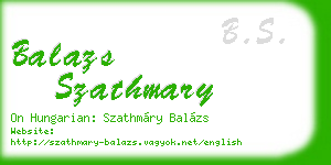 balazs szathmary business card