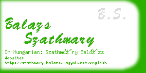 balazs szathmary business card